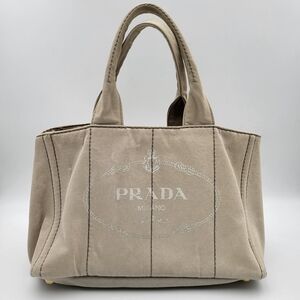 Prada Tote Bag in Cloud Grey Canapa Denim..Authentic..